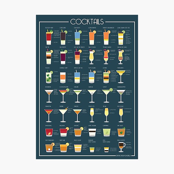 Cocktails Photographic Print