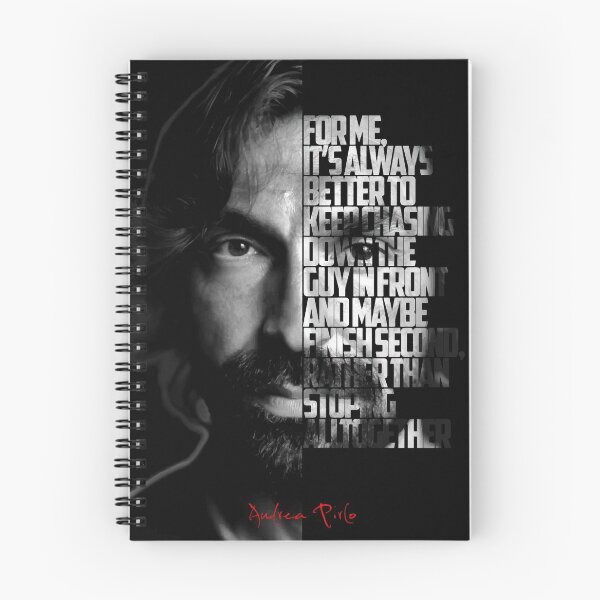 Item preview, Black and white Andrea Pirlo quote, designed and sold by Enea Kelo.