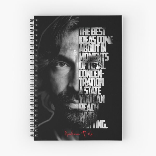 Item preview, Black and white Andrea Pirlo quote, designed and sold by Enea Kelo.