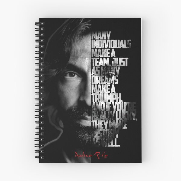 Item preview, Black and white Andrea Pirlo quote, designed and sold by Enea Kelo.