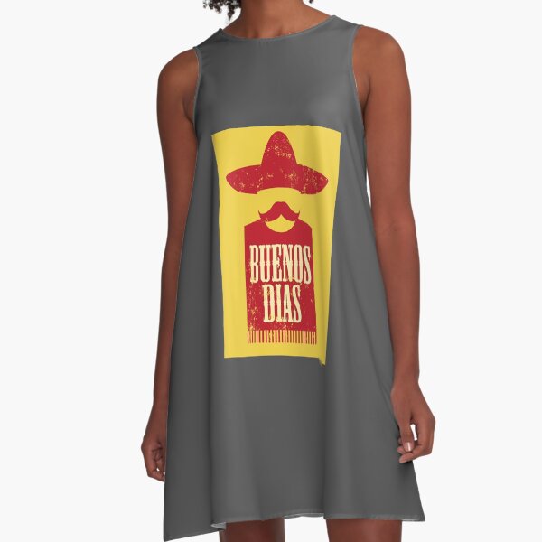 BUENOS DIAS Vestido acampanado