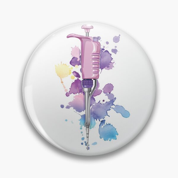 Item preview, Pipette Micropipette PCR CRISPR DNA watercolour splash design designed and sold by Zit-Zat-Zot.
