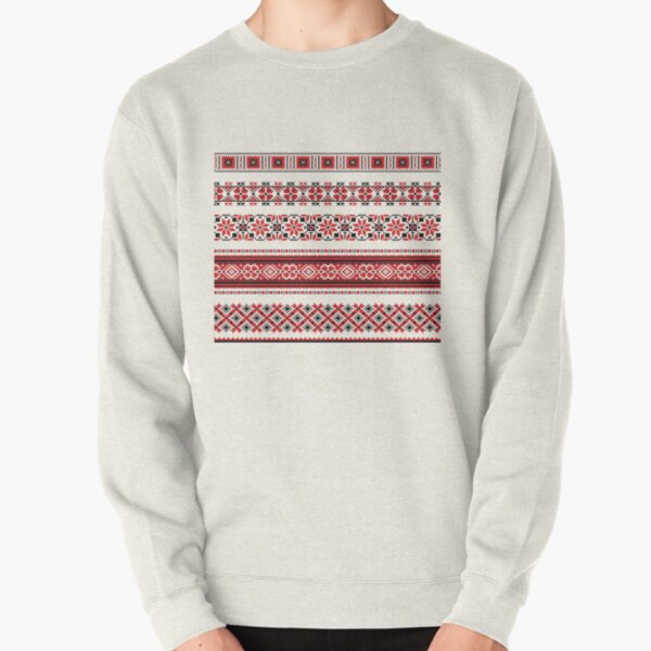Ukrainian Embroidery Ornament Pullover Sweatshirt