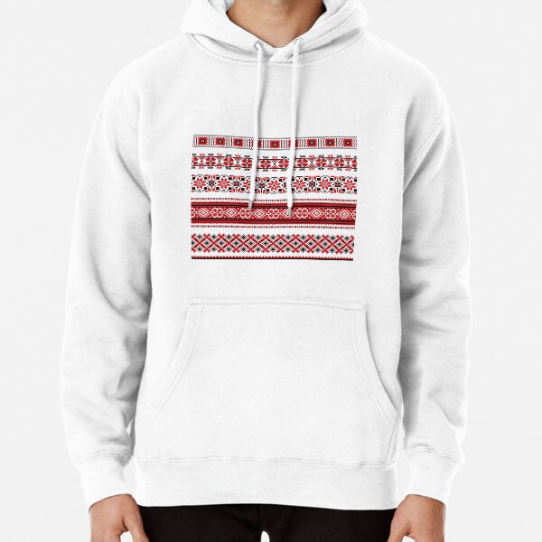 Ukrainian Embroidery Ornament Pullover Hoodie