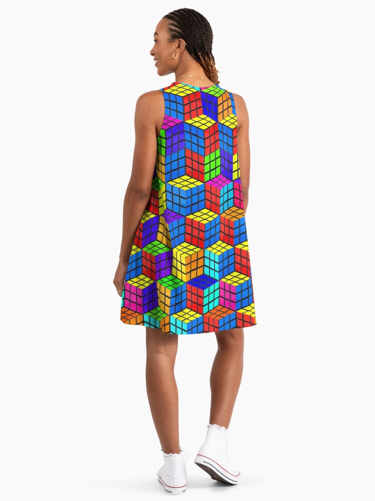 rubik's illusion" A-Line Dress for Sale by altdisney | Redbubble rubik's illusion" A-Line Dress for Sale by altdisney | Redbubble