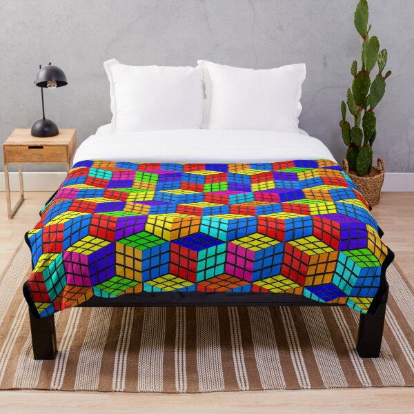 rubik's illusion Throw Blanket