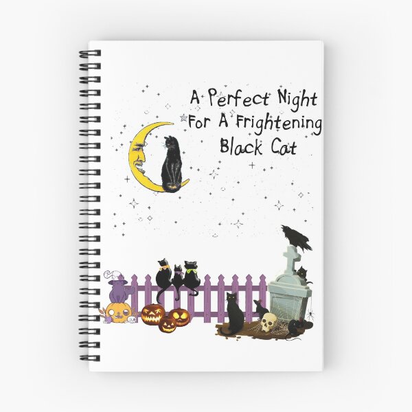 Item preview, A Perfect Night For A Frightening Black Cat T-Shirt. designed and sold by OAPod.