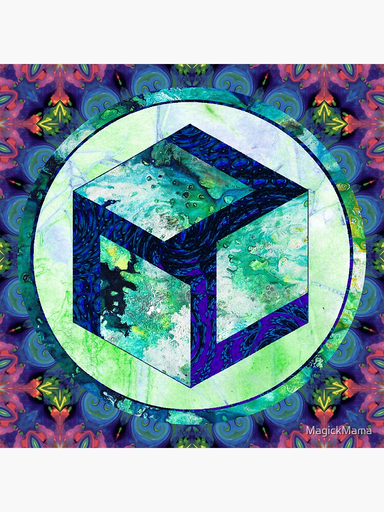Thumbnail 3 of 3, Sticker, Antahkarana - Tranquility designed and sold by MagickMama.