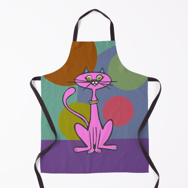 Item preview, Funny Retro Pink Cartoon Kitty Cat designed and sold by Crow and Monkey.