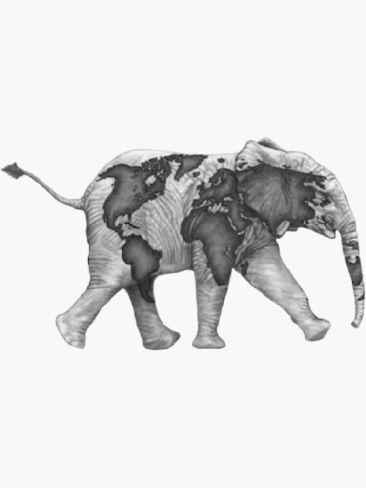 "Giant Elephant " Sticker for Sale by storeInsight Redbubble