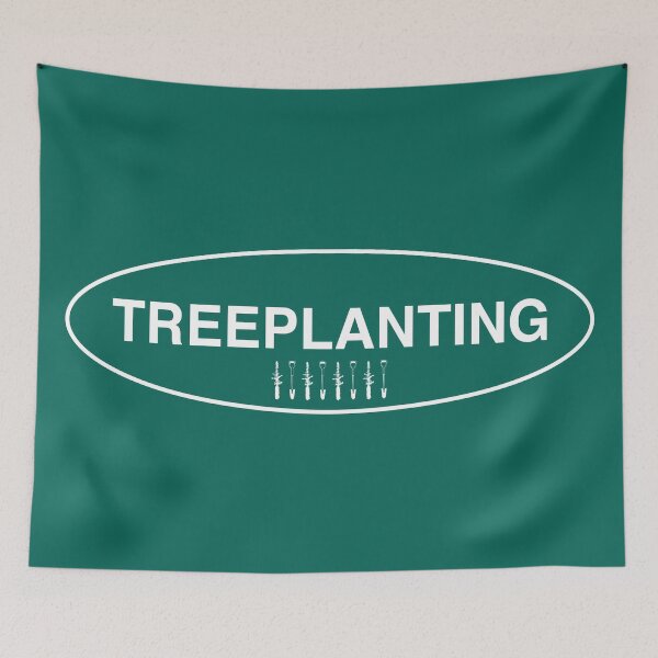 Item preview, Treeplanting - Spruce and Shovel Spade (white text) designed and sold by Johnston Creative.