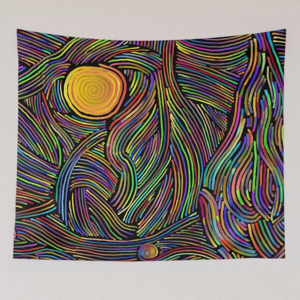 Item preview, Colorful Abstract Digital Painting designed and sold by DopeTops.