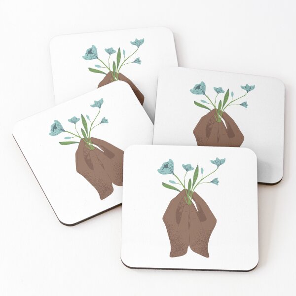 Item preview, Hands Holding Blue Flowers, Black Lives Matter designed and sold by mimosadesigns.