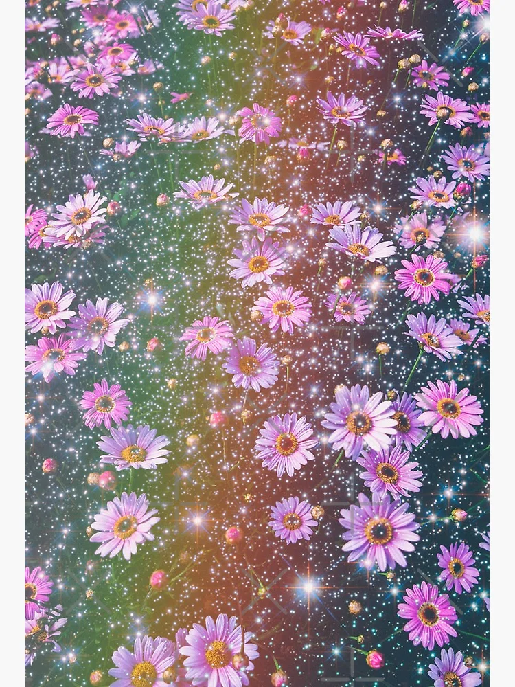 Glitter flowers Digital Art by Sabantha - Pixels Merch