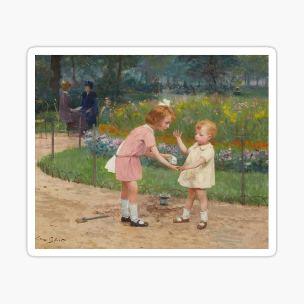 The Luxembourg Gardens (19th century) - Victor Gilbert Sticker