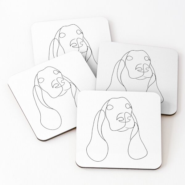 Item preview, Basset Hound - Line Art designed and sold by TailTrails.