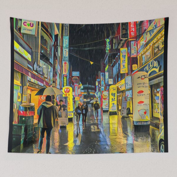 Item preview, Seoul at Night designed and sold by SofiaStutio.