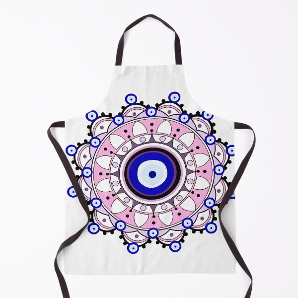 Item preview, Pink Baby Blue Evil Eye Mandala Henna designed and sold by umeimages.