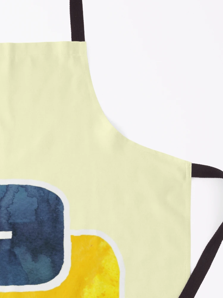 Thumbnail 3 of 6, Apron, Python Logo Watercolor Programmer Coder designed and sold by thefrshmachine.