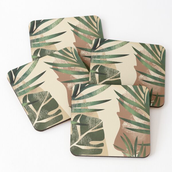 Item preview, Textured leaves abstract illustration decor designed and sold by Alillluna.