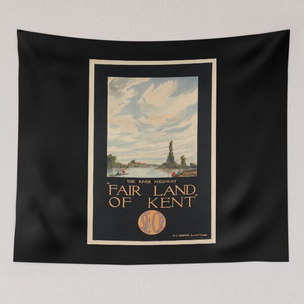 Item preview, Fair Land of Kent retro poster designed and sold by CorasPosters.