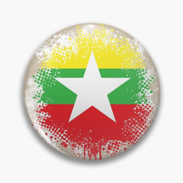 Item preview, Flag of Myanmar - Splat designed and sold by pixelinga.