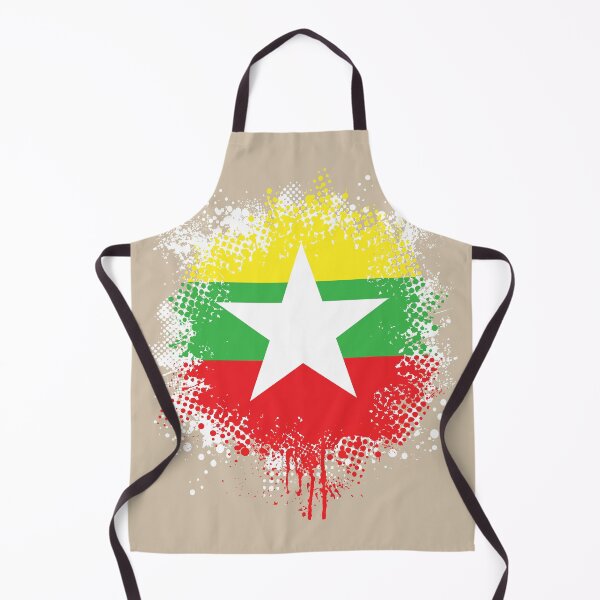 Item preview, Flag of Myanmar - Splat designed and sold by pixelinga.