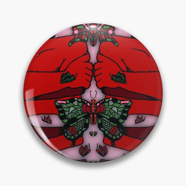 Item preview, Red Nervous Butterfly, abstract digital kaleidoscope butterfly art designed and sold by MayGreenAbgrall.
