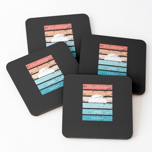 Item preview, Galveston texas sunset beach Retro Vintage designed and sold by Jeangel97.