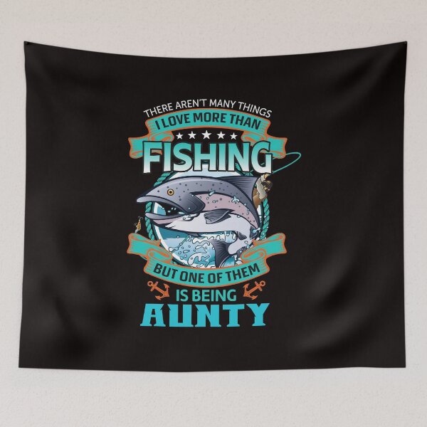 Item preview, I Love Fishing but One of Them Is Being Aunty designed and sold by cutitoutsir.