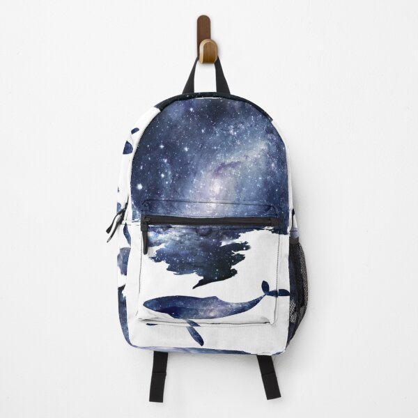 Item preview, Watercolor Whale and Dark Blue Galaxy Smoke Fantasy Nebula Milky Way designed and sold by Jolly-Yosei.