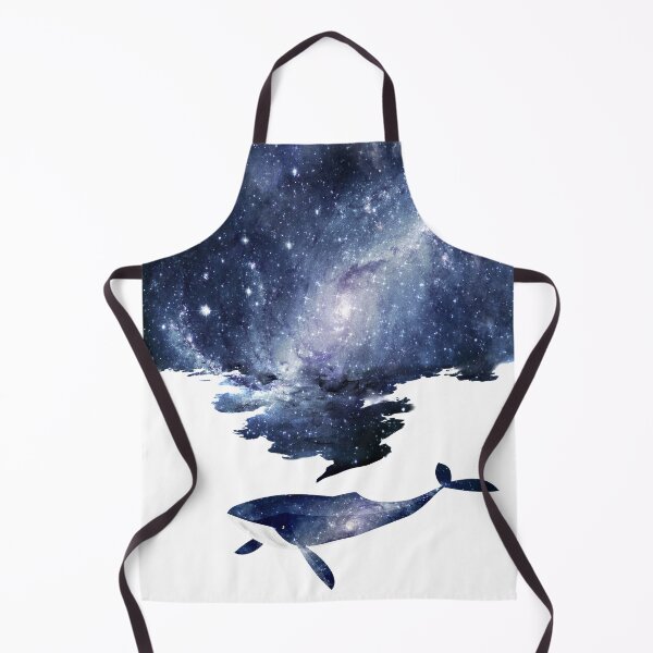 Item preview, Watercolor Whale and Dark Blue Galaxy Smoke Fantasy Nebula Milky Way designed and sold by Jolly-Yosei.