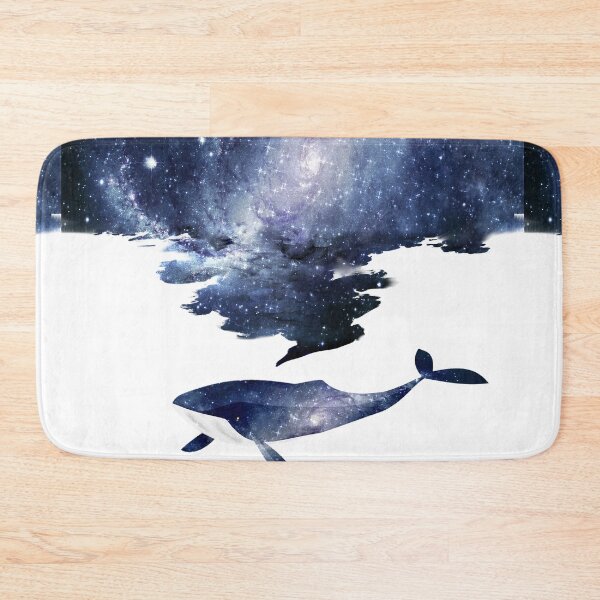 Item preview, Watercolor Whale and Dark Blue Galaxy Smoke Fantasy Nebula Milky Way designed and sold by Jolly-Yosei.