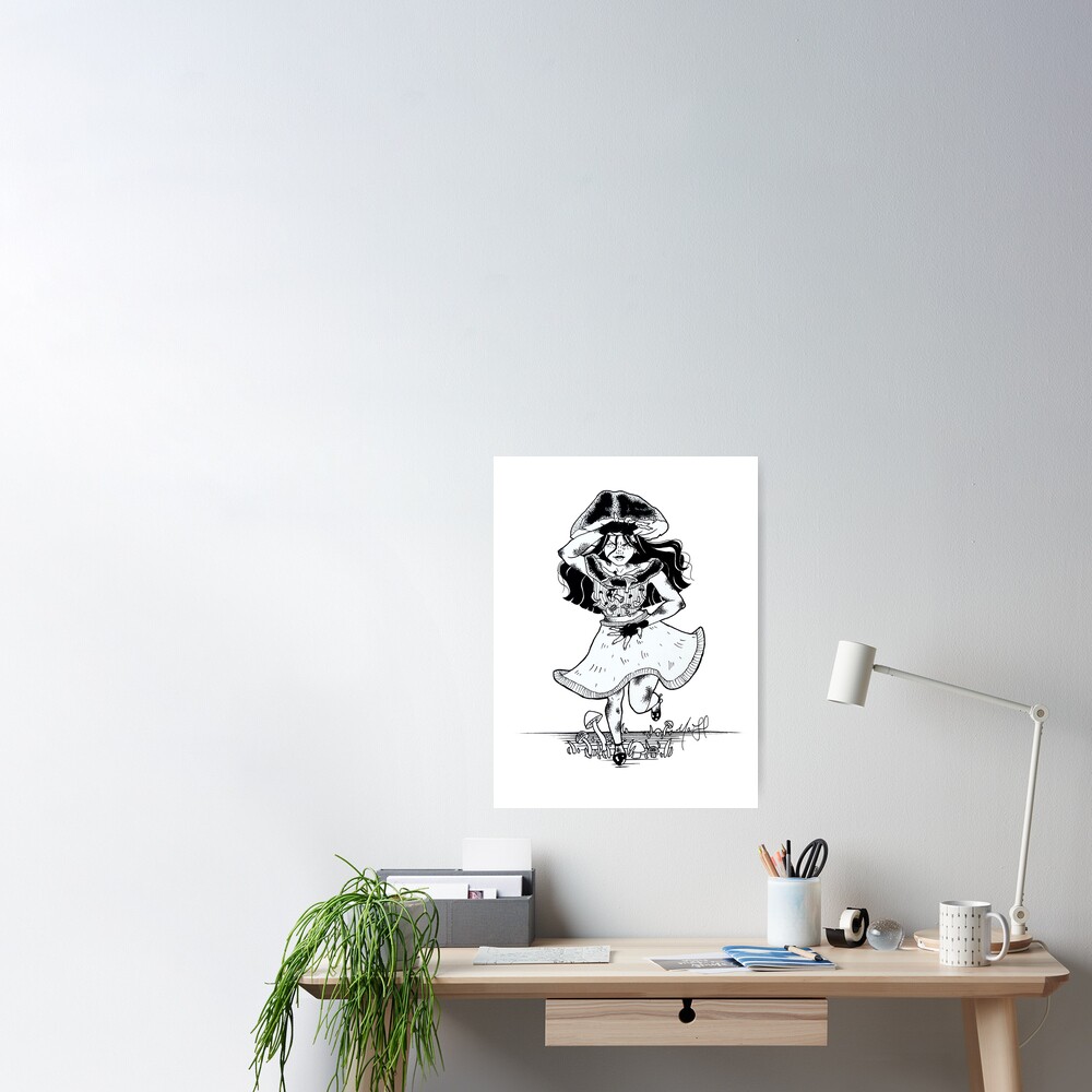 Black and white gouache portrait Art Board Print for Sale by Mariah Hall