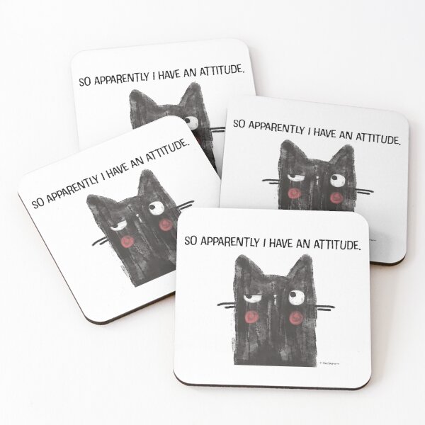 Item preview, Black Cat Full of Snark Attitude designed and sold by blushingmeow.