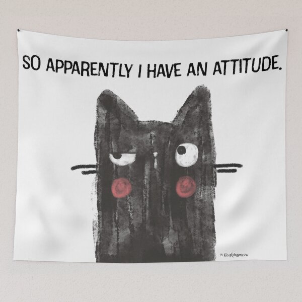 Item preview, Black Cat Full of Snark Attitude designed and sold by blushingmeow.
