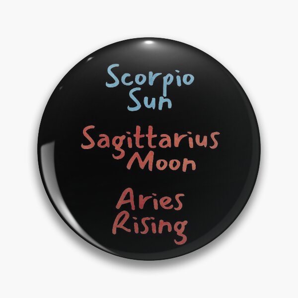 Item preview, Scorpio Sun Sagittarius Moon Aries Rising Text designed and sold by leomooncreates.