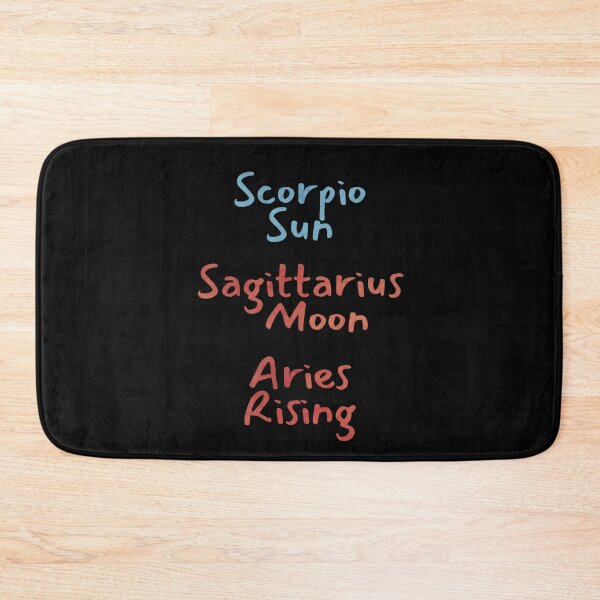 Item preview, Scorpio Sun Sagittarius Moon Aries Rising Text designed and sold by leomooncreates.