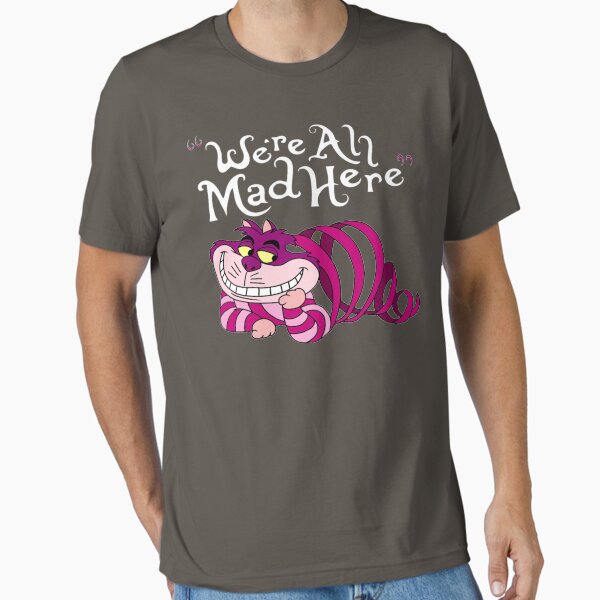 Vista previa del artículo con la obra «Cheshire Cat We'Re All Mad Here Cat Sudadera con capucha», diseñado y vendido por MytressArts.