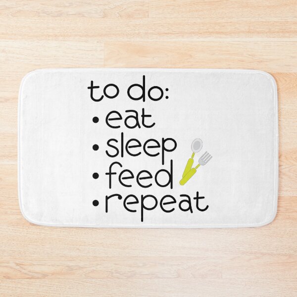 Item preview, Calling all mums and dads! Eat Sleep *Feed* Repeat, with Spoon and Fork icon designed and sold by Susan Marie Williams.