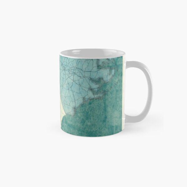 North Carolina State Map Blue Vintage Classic Mug