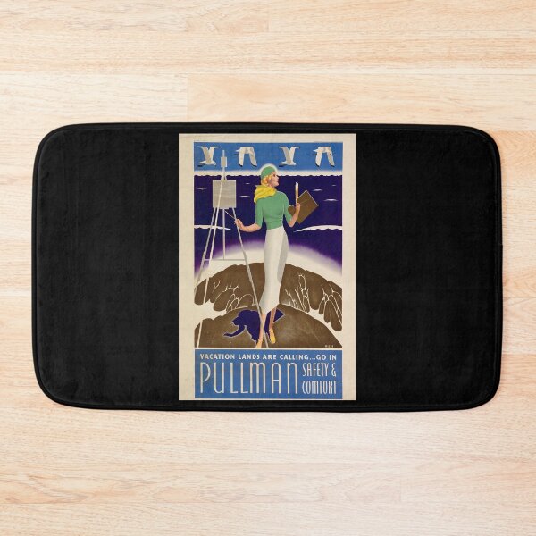 Item preview, Vacation Lands are calling retro poster designed and sold by CorasPosters.
