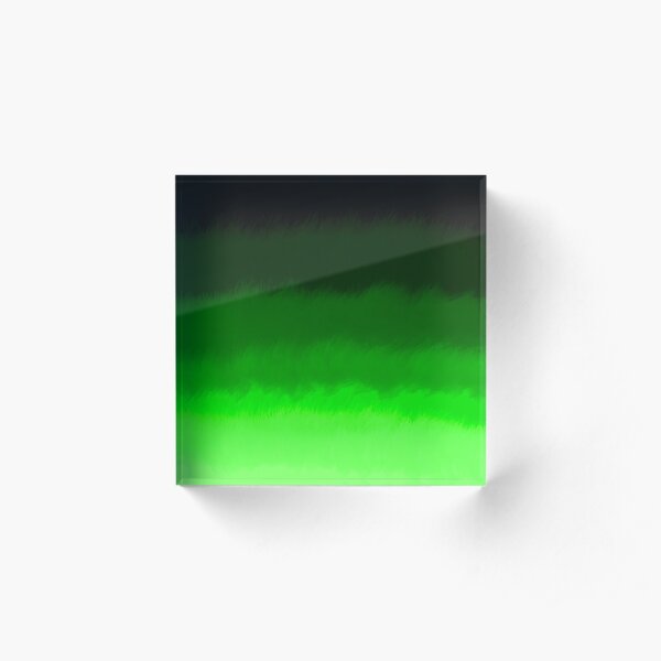 Green wild-grass gradient Acrylic Block