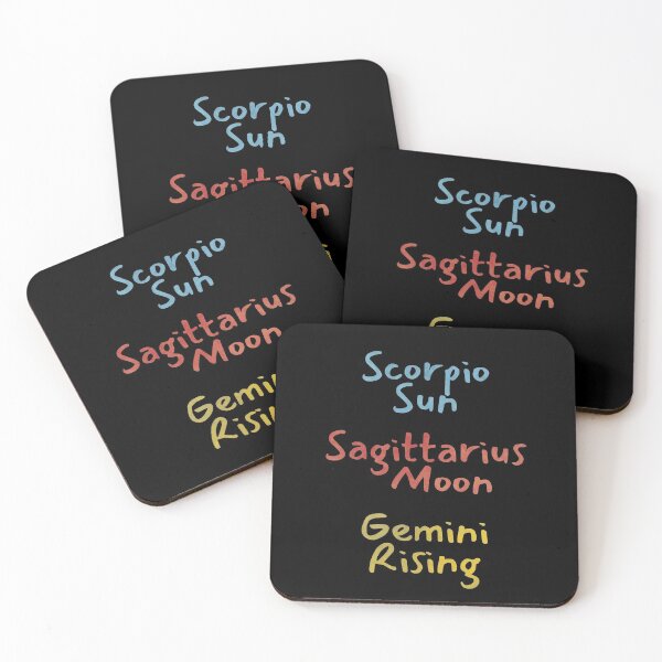 Item preview, Scorpio Sun Sagittarius Moon Gemini Rising Text designed and sold by leomooncreates.