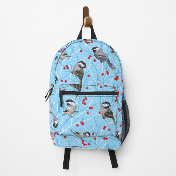 Item preview, Winter Chickadees in the Snow | Sky Blue designed and sold by L Diane Johnson.