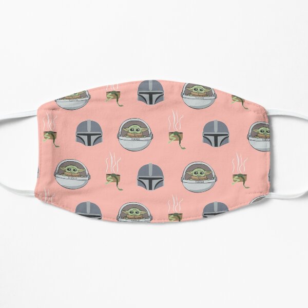 cute rose quartz pink seamless repeat pattern Flat Mask