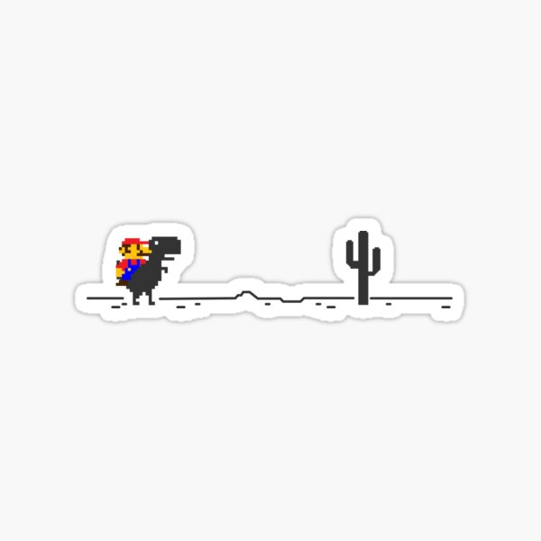 Ridding the little T-Rex without Internet connection during the day Sticker