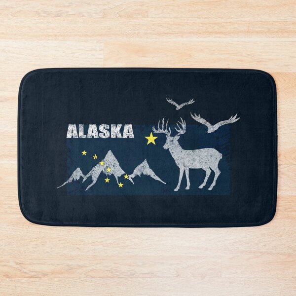 Item preview, Alaska, Wildlife, Flag - Retro, Vintage. Distressed designed and sold by STYLESYNDIKAT.