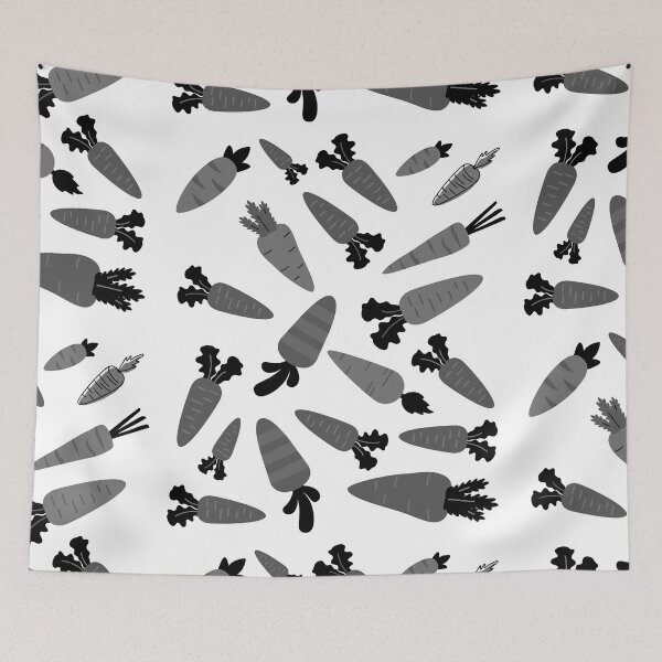 Item preview, Cute black carrot pattern designed and sold by AdelDa19.