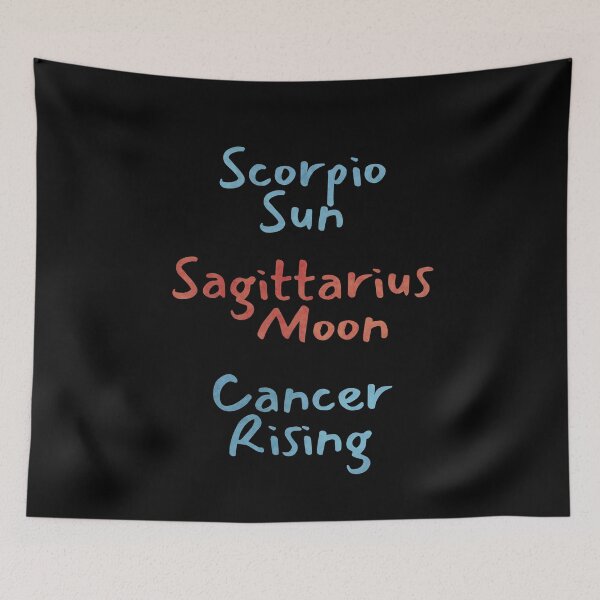 Item preview, Scorpio Sun Sagittarius Moon Cancer Rising Text designed and sold by leomooncreates.